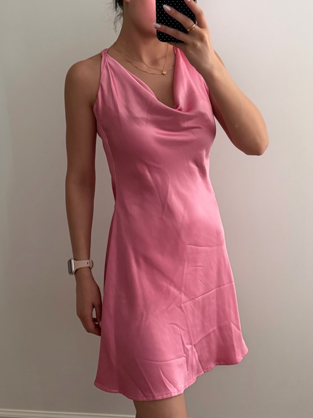 Altard State Daphne Satin Dress in Pink